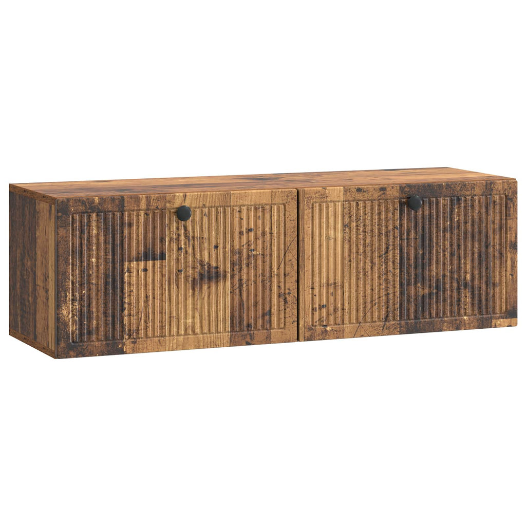 vidaXL Szafka RTV montowana na ścianie Stare drewno 98 x 31 x 30 cm