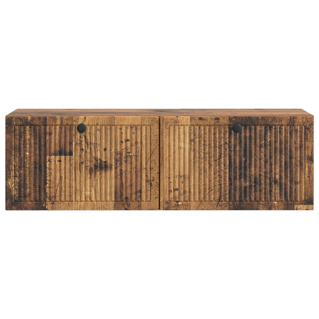 vidaXL Szafka RTV montowana na ścianie Stare drewno 98 x 31 x 30 cm