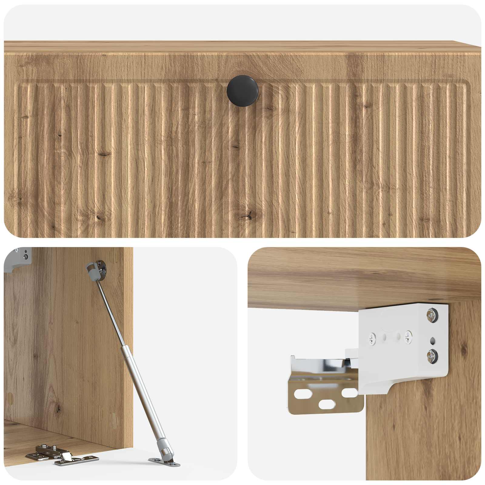 vidaXL Szafka RTV montowana na ścianie Dąb artisan 98 x 31 x 30 cm