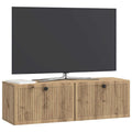 vidaXL Szafka RTV montowana na ścianie Dąb artisan 98 x 31 x 30 cm