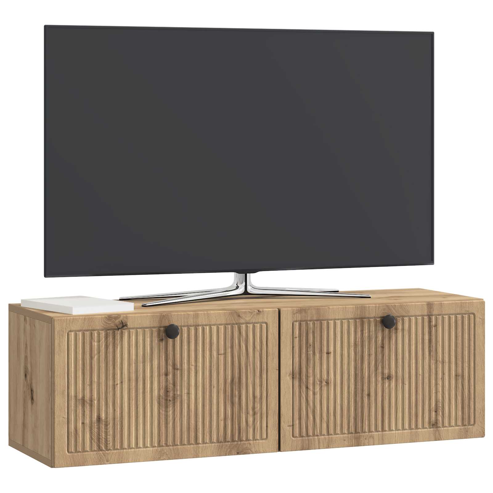 vidaXL Szafka RTV montowana na ścianie Dąb artisan 98 x 31 x 30 cm