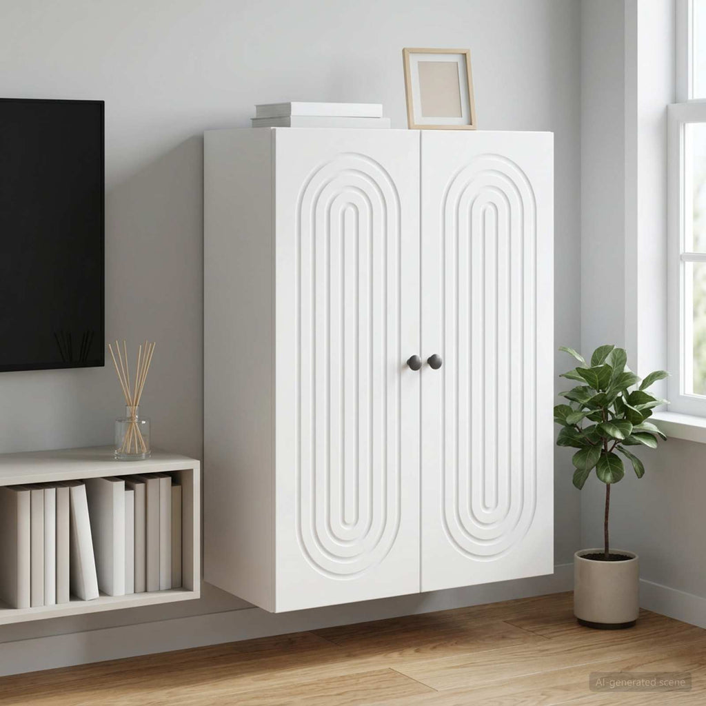 vidaXL Szafka ścienna Biały 66 x 34,5 x 90 cm Drewno inżynieryjne