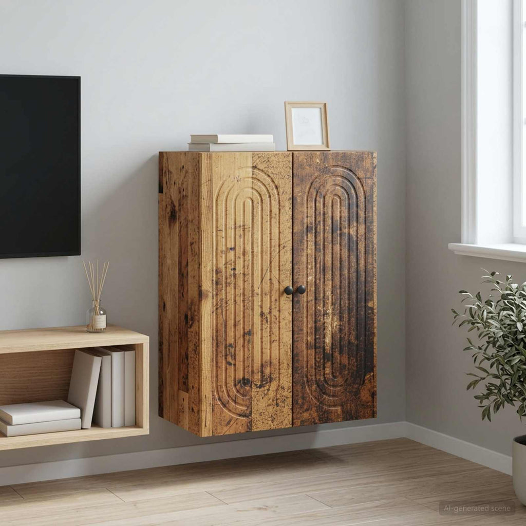 vidaXL Szafka ścienna Stare drewno 66 x 34,5 x 90 cm