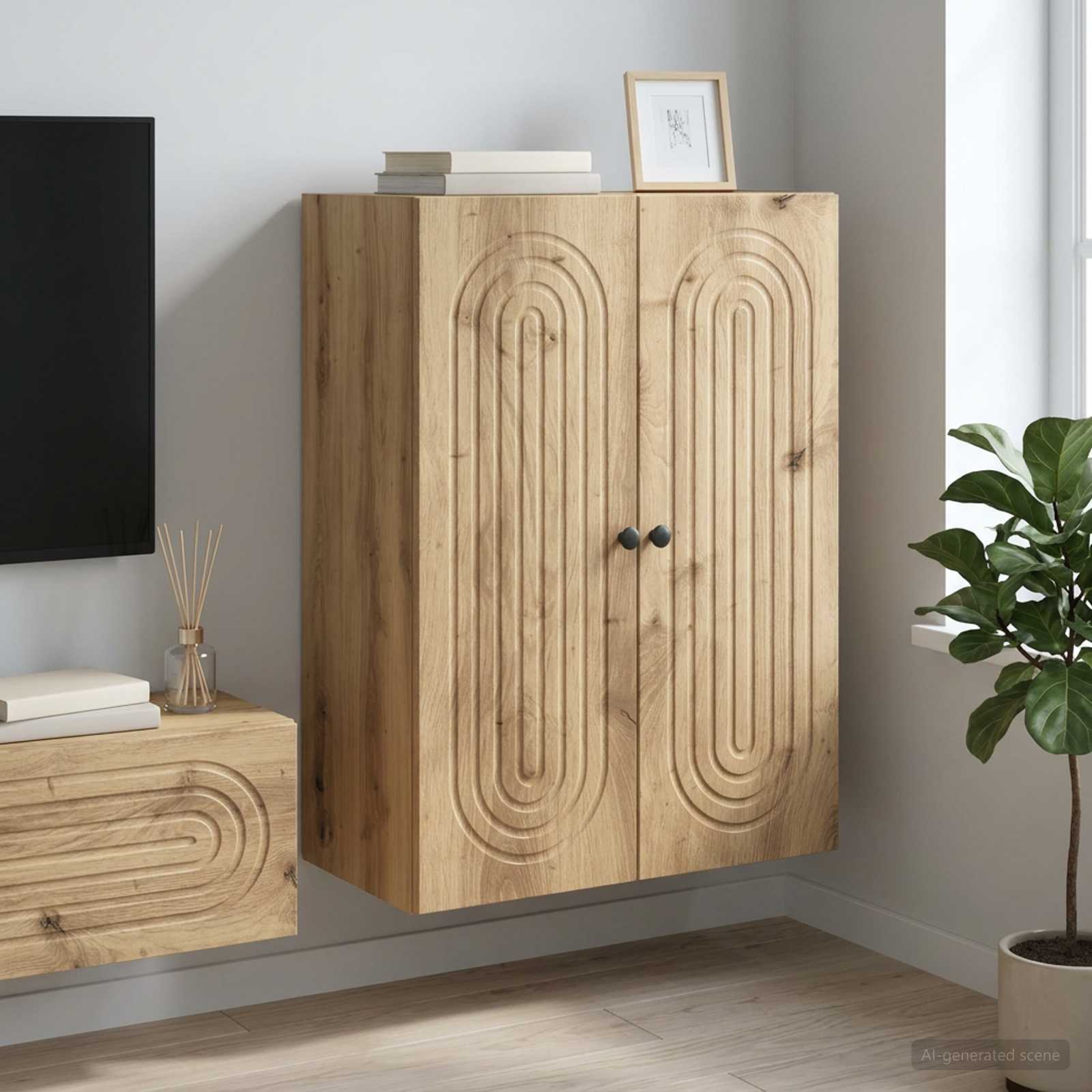 vidaXL Szafka ścienna 66 x 34,5 x 90 cm Drewno inżynieryjne