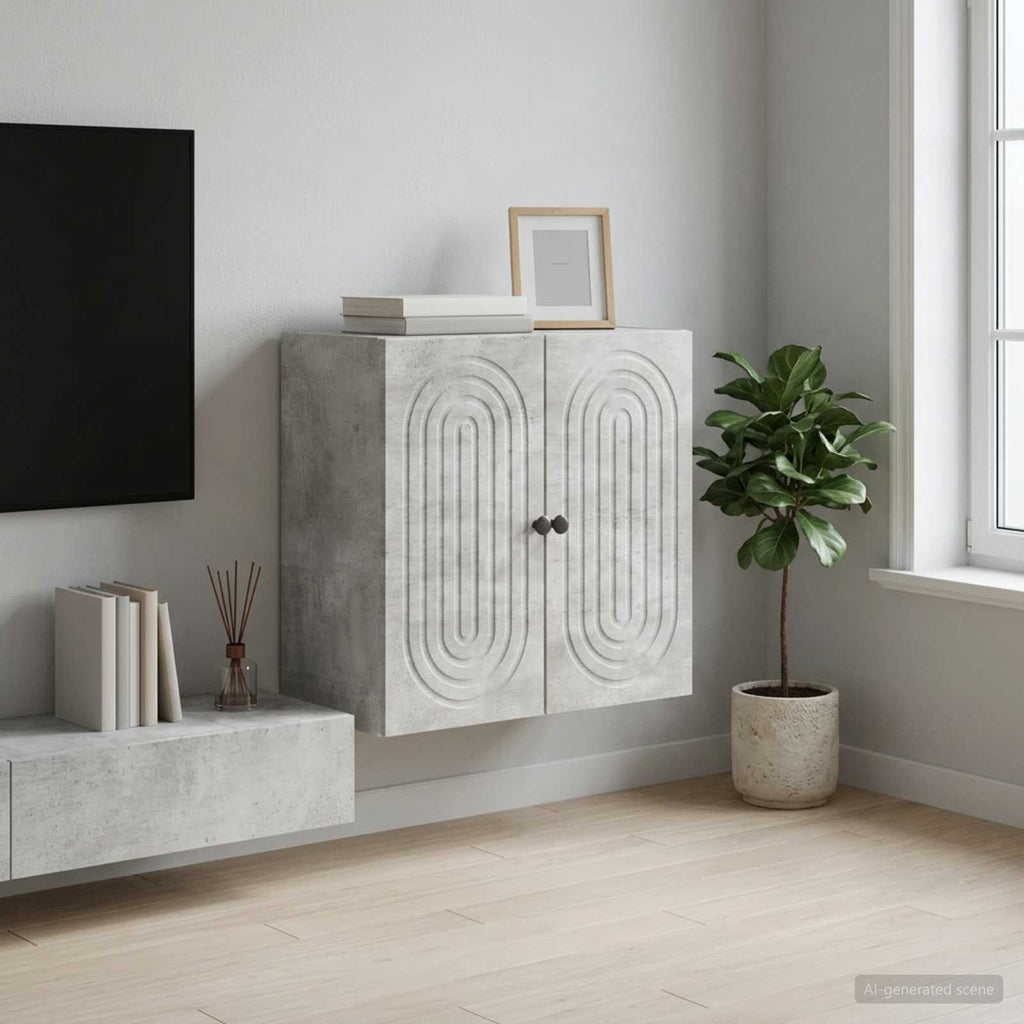 vidaXL Szafka ścienna Betonowy szary 59 x 31 x 60 cm