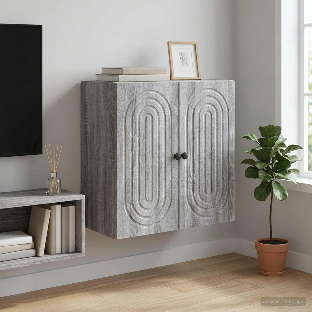 vidaXL Szafka ścienna Szary Sonoma 59 x 31 x 60 cm Drewno inżynieryjne
