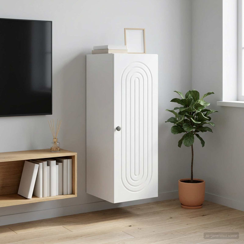vidaXL Szafka ścienna Biały 33 x 34,5 x 90 cm Drewno inżynieryjne