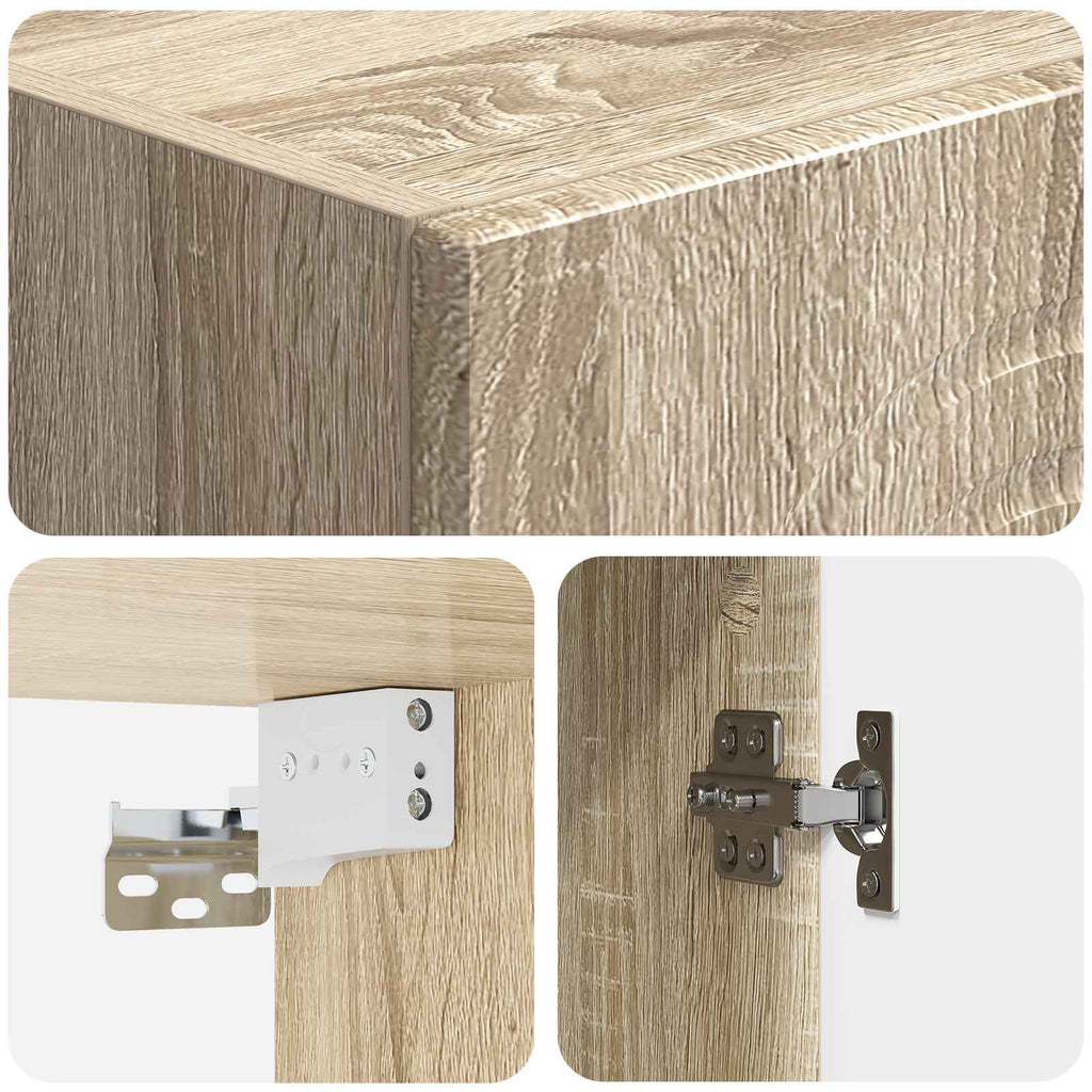 vidaXL Szafka ścienna dąb Sonoma 33 x 34,5 x 90 cm Drewno inżynieryjne