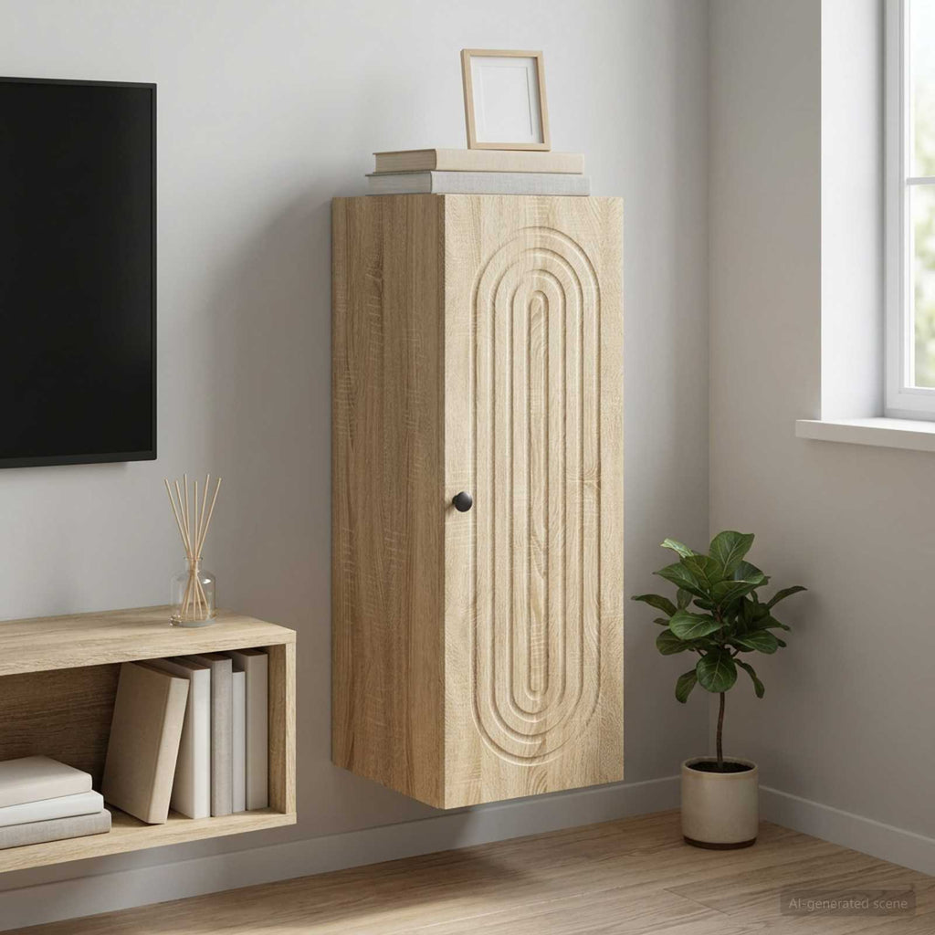 vidaXL Szafka ścienna dąb Sonoma 33 x 34,5 x 90 cm Drewno inżynieryjne