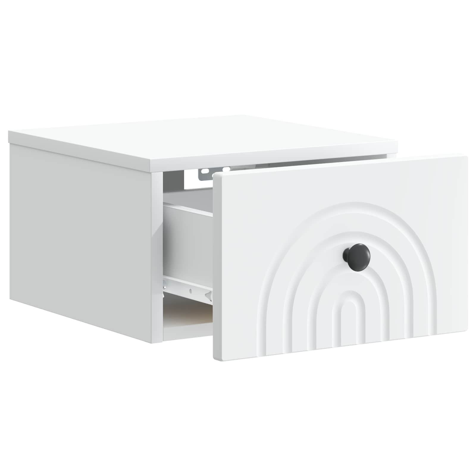 vidaXL Wisząca Szafka Nocna z szufladą 2 pcs Biały 33 x 34,5 x 20 cm