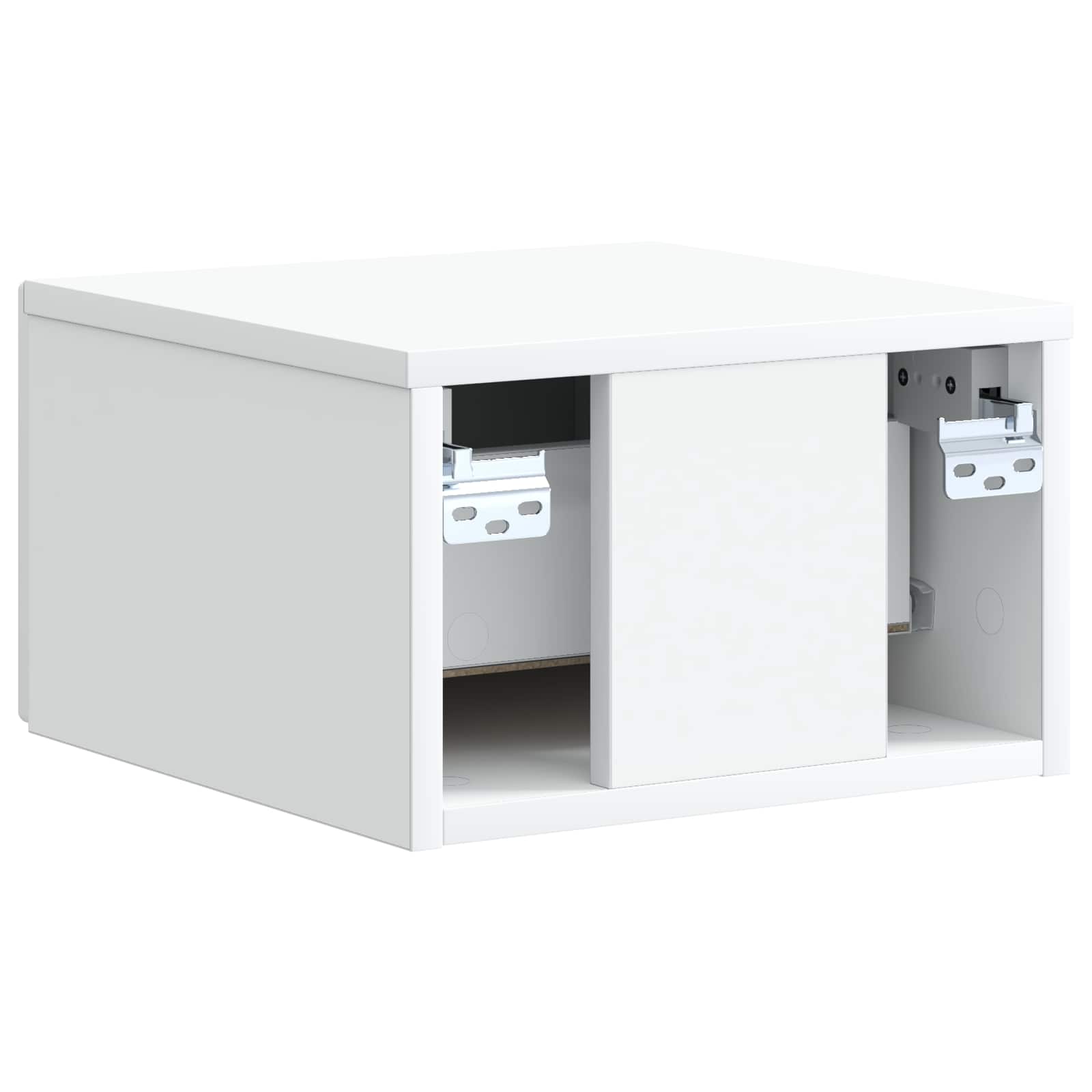 vidaXL Wisząca Szafka Nocna z szufladą 2 pcs Biały 33 x 34,5 x 20 cm