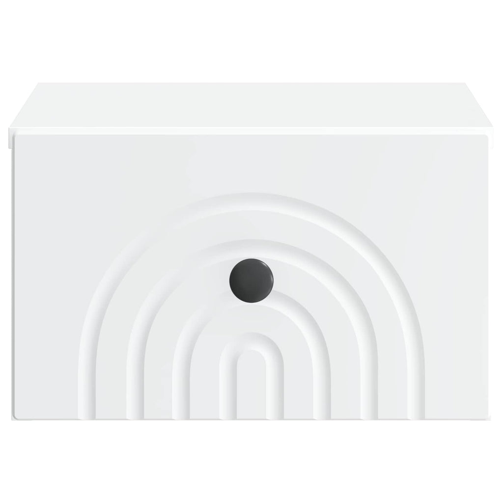 vidaXL Wisząca Szafka Nocna z szufladą 2 pcs Biały 33 x 34,5 x 20 cm