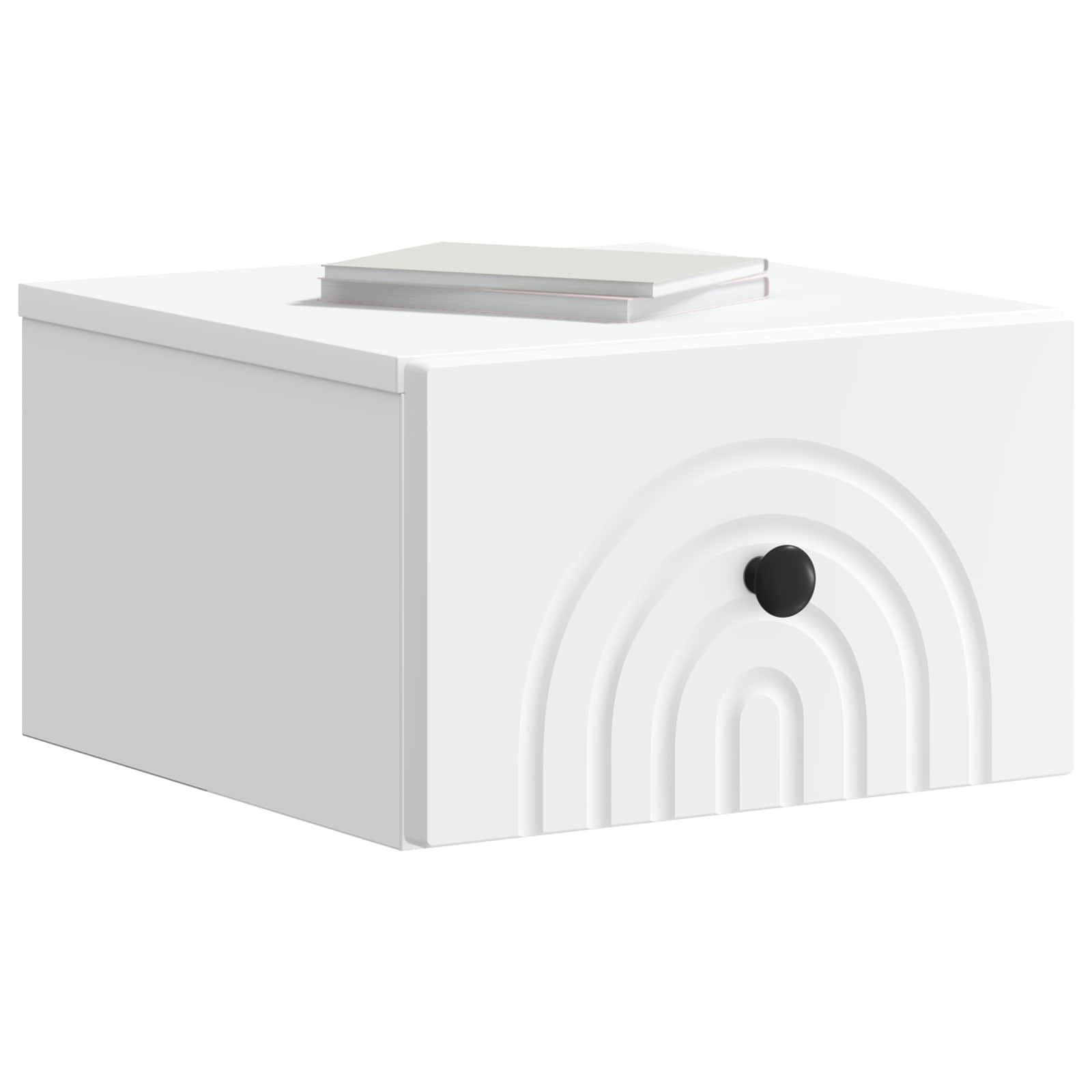 vidaXL Wisząca Szafka Nocna z szufladą 2 pcs Biały 33 x 34,5 x 20 cm