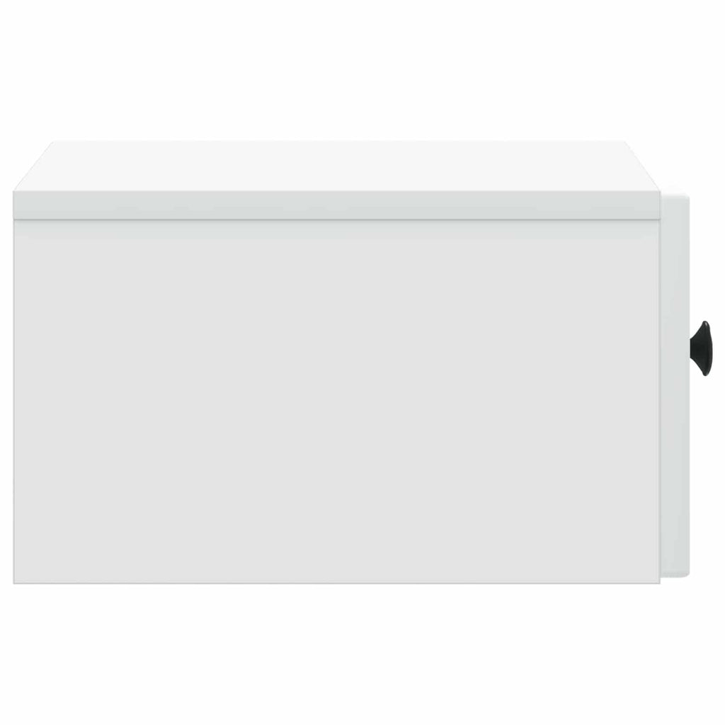 vidaXL Wisząca Szafka Nocna z szufladą 2 pcs Biały 33 x 34,5 x 20 cm