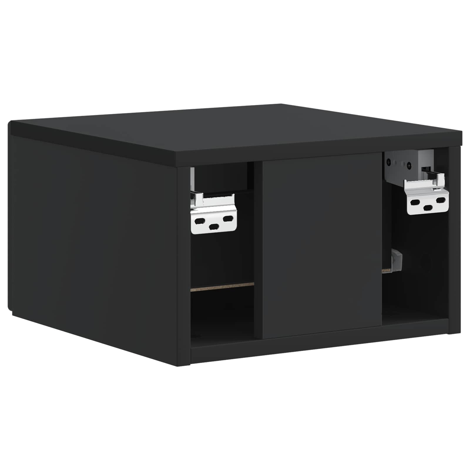 vidaXL Wisząca Szafka Nocna z szufladą Czarny 33 x 34,5 x 20 cm