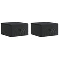 vidaXL Wisząca Szafka Nocna z szufladą 2 pcs Czarny 33 x 34,5 x 20 cm