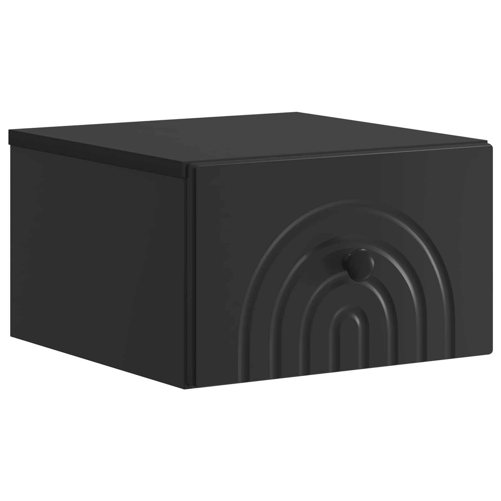 vidaXL Wisząca Szafka Nocna z szufladą 2 pcs Czarny 33 x 34,5 x 20 cm