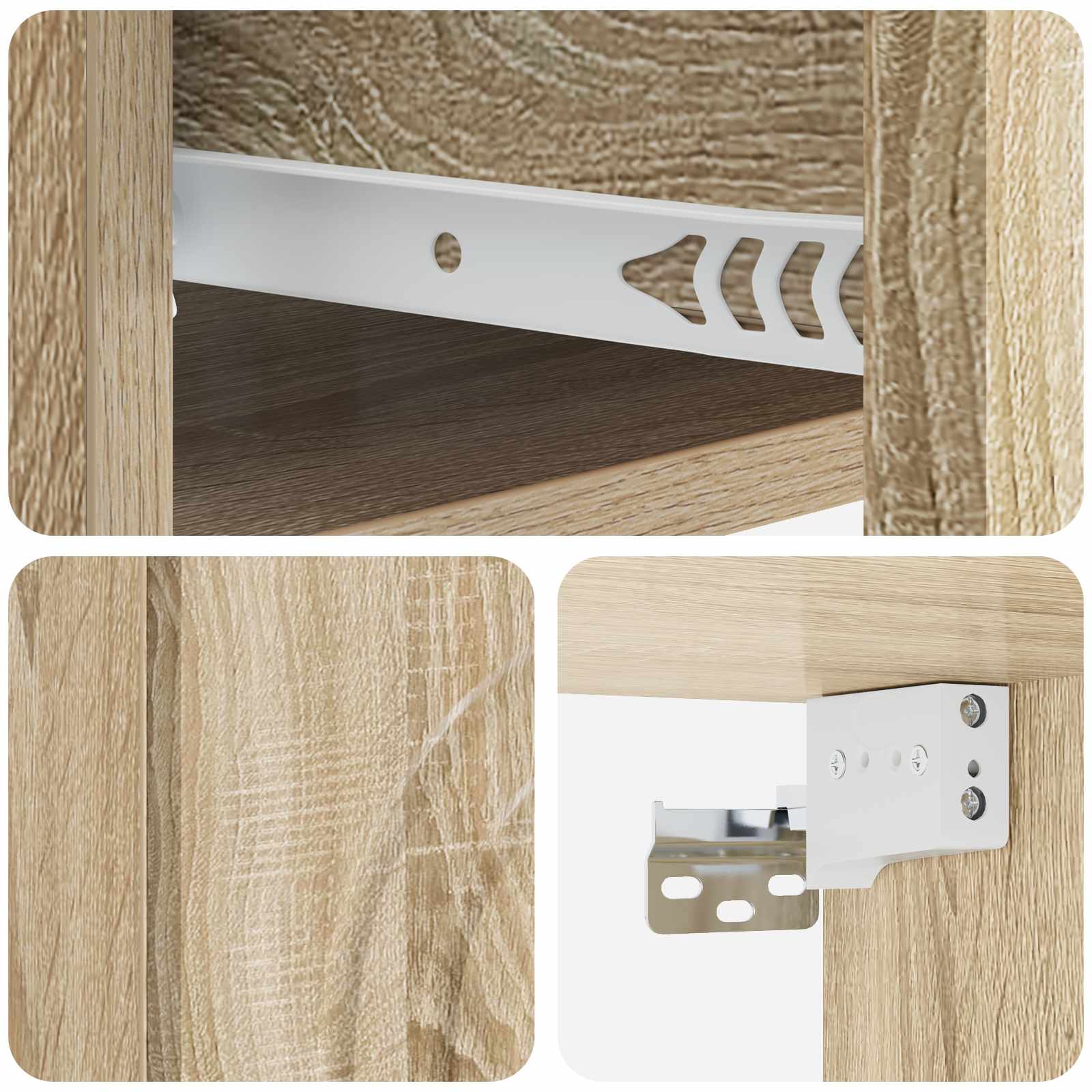 vidaXL Wisząca Szafka Nocna 2 pcs dąb Sonoma 33 x 34,5 x 20 cm