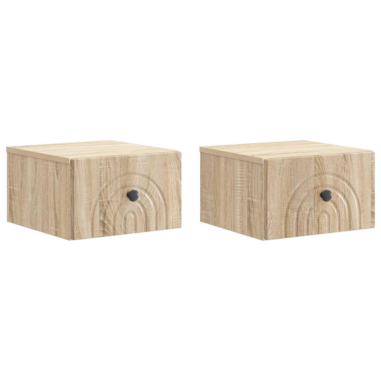 vidaXL Wisząca Szafka Nocna 2 pcs dąb Sonoma 33 x 34,5 x 20 cm