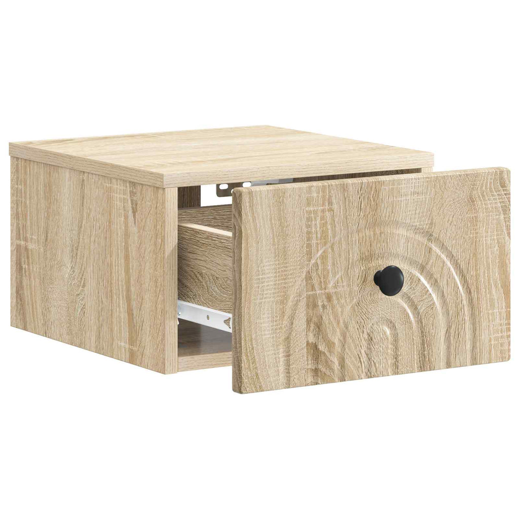vidaXL Wisząca Szafka Nocna 2 pcs dąb Sonoma 33 x 34,5 x 20 cm