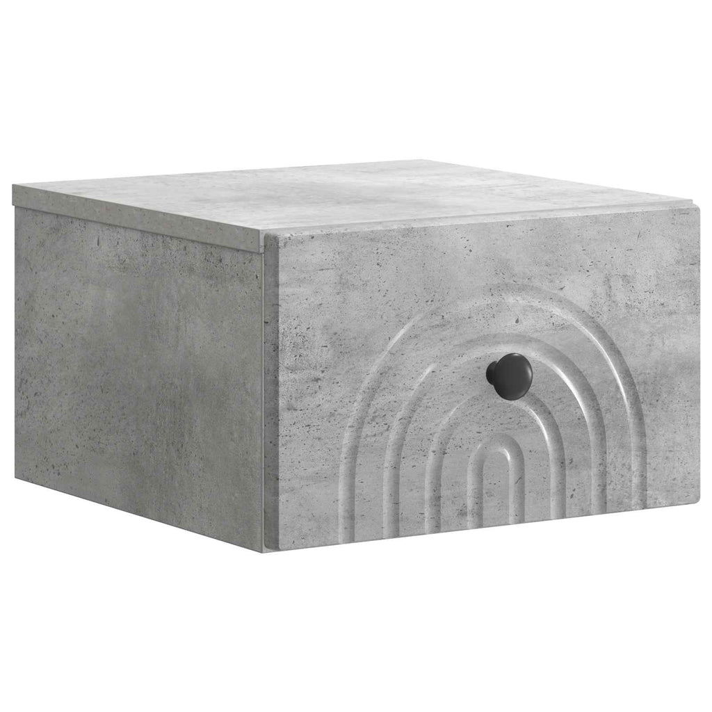 vidaXL Wisząca Szafka Nocna Betonowy szary 33 x 34,5 x 20 cm