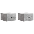 vidaXL Wisząca Szafka Nocna 2 pcs Betonowy szary 33 x 34,5 x 20 cm