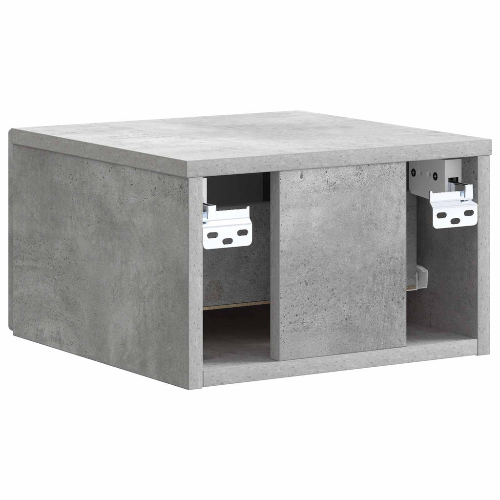 vidaXL Wisząca Szafka Nocna 2 pcs Betonowy szary 33 x 34,5 x 20 cm