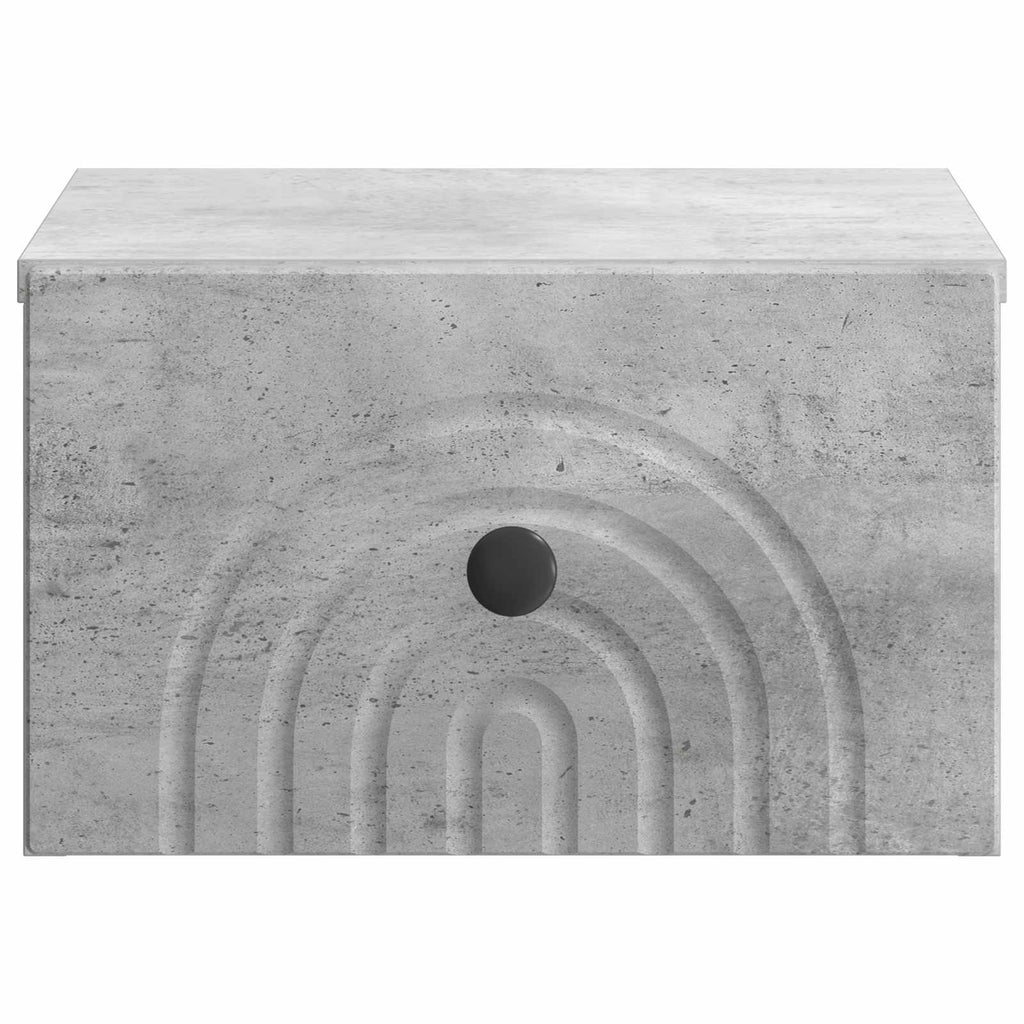 vidaXL Wisząca Szafka Nocna 2 pcs Betonowy szary 33 x 34,5 x 20 cm