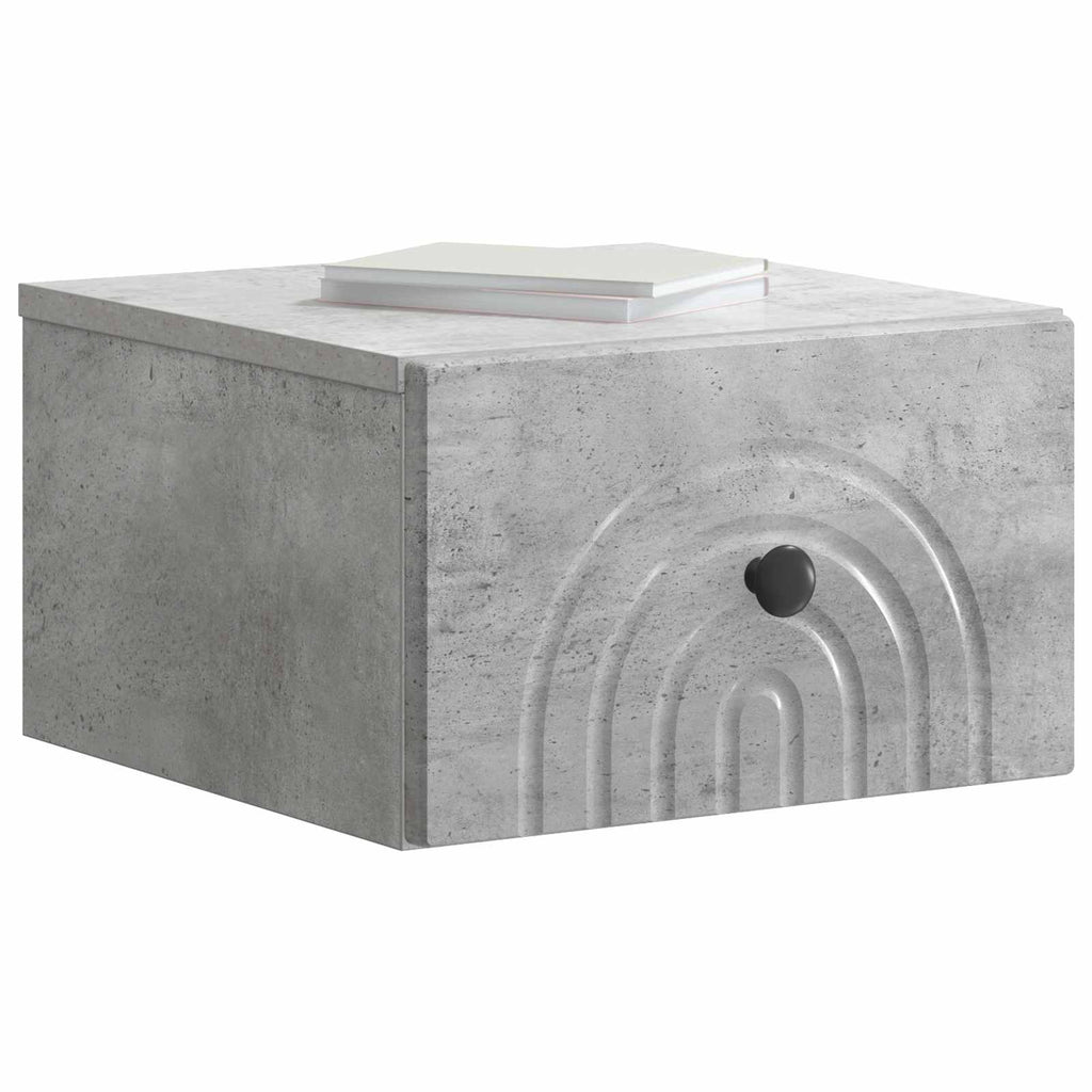 vidaXL Wisząca Szafka Nocna 2 pcs Betonowy szary 33 x 34,5 x 20 cm