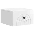 vidaXL Wisząca Szafka Nocna Biały wysoki połysk 33 x 34,5 x 20 cm