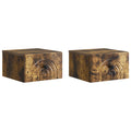 vidaXL Wisząca Szafka Nocna 2 pcs Dąb wędzony 33 x 34,5 x 20 cm