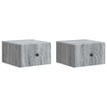 vidaXL Wisząca Szafka Nocna 2 pcs Szary Sonoma 33 x 34,5 x 20 cm