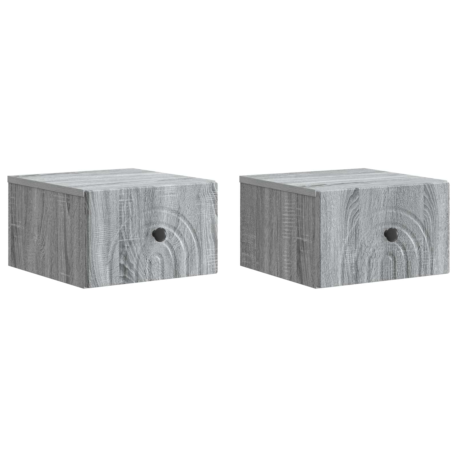 vidaXL Wisząca Szafka Nocna 2 pcs Szary Sonoma 33 x 34,5 x 20 cm