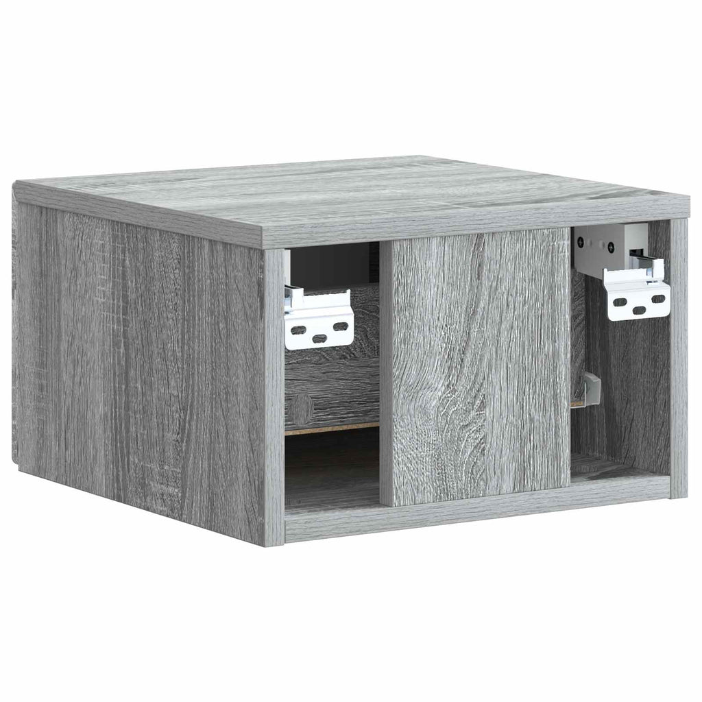 vidaXL Wisząca Szafka Nocna 2 pcs Szary Sonoma 33 x 34,5 x 20 cm