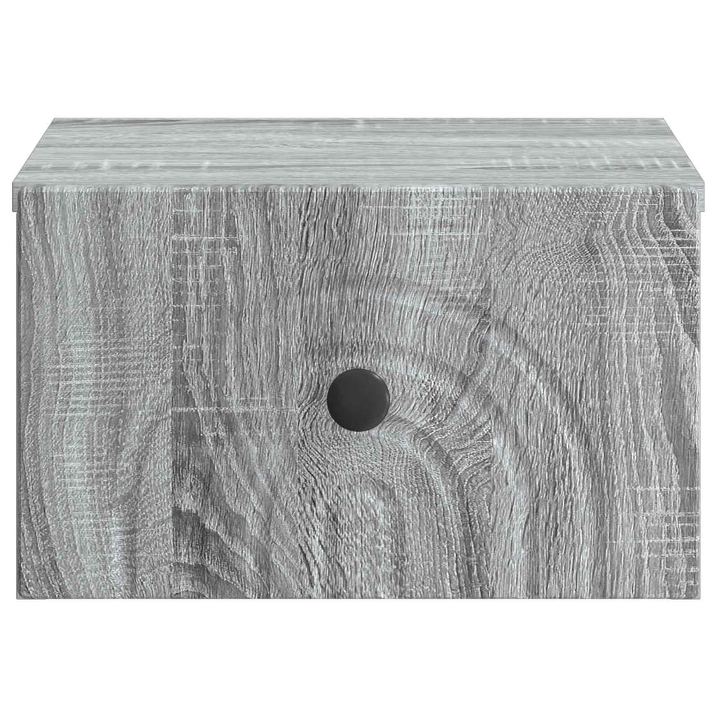 vidaXL Wisząca Szafka Nocna 2 pcs Szary Sonoma 33 x 34,5 x 20 cm