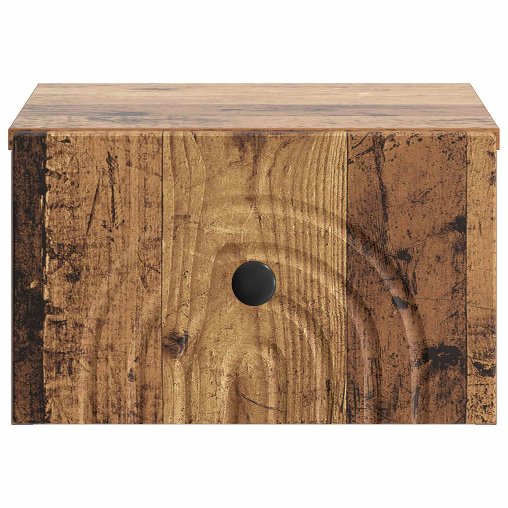 vidaXL Wisząca Szafka Nocna 2 pcs Stare drewno 33 x 34,5 x 20 cm
