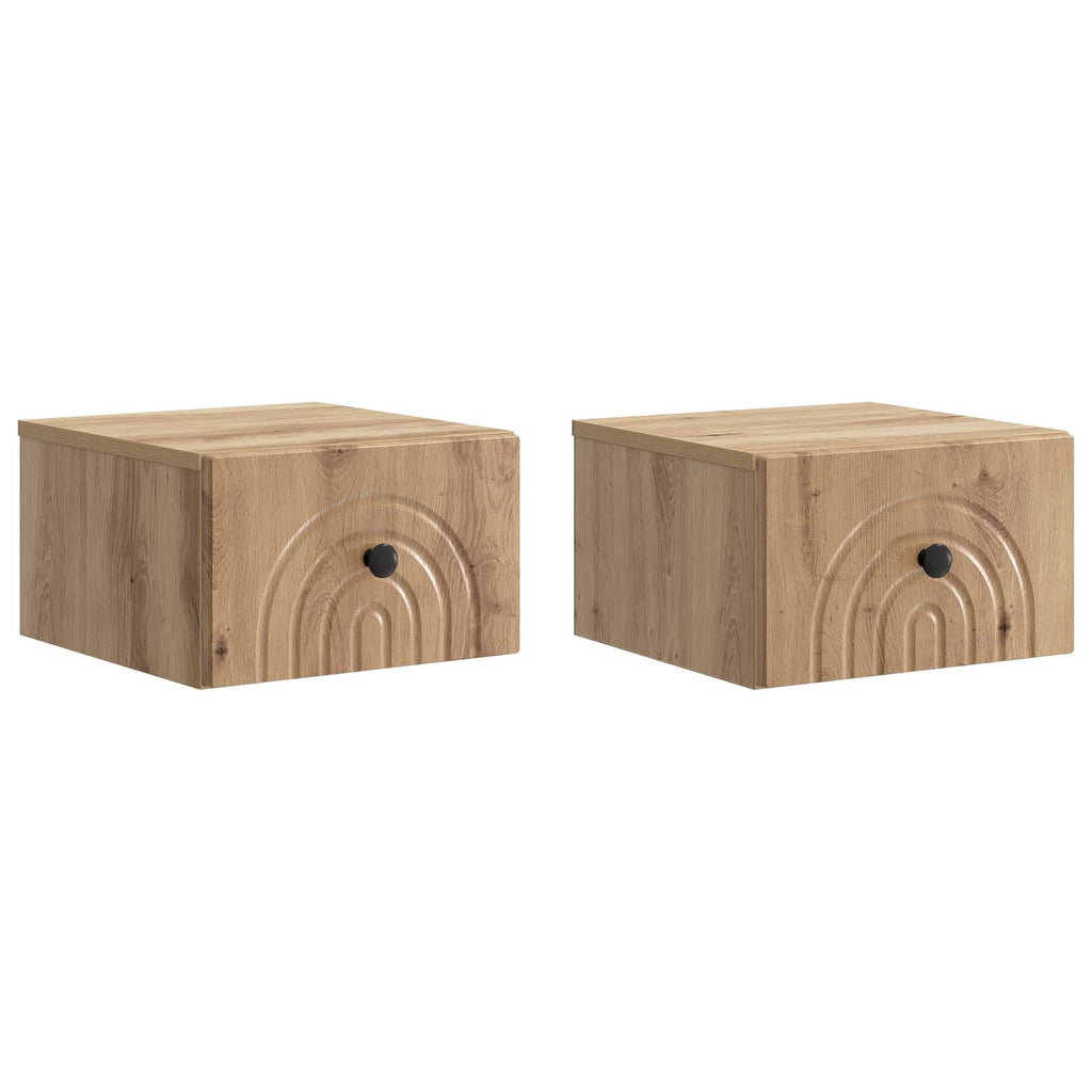 vidaXL Wisząca Szafka Nocna 2 pcs Dąb artisan 33 x 34,5 x 20 cm