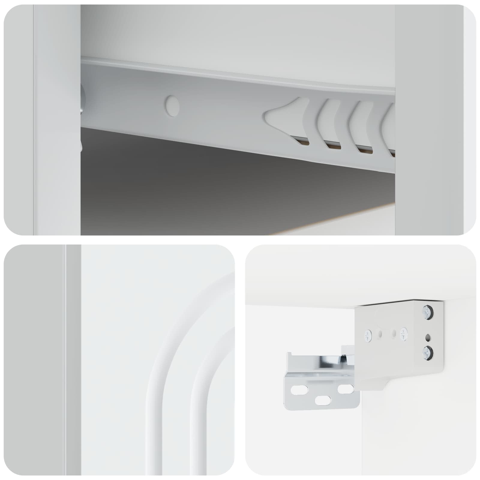 vidaXL Wisząca Szafka Nocna z szufladą 2 pcs Biały 49 x 34,5 x 20 cm