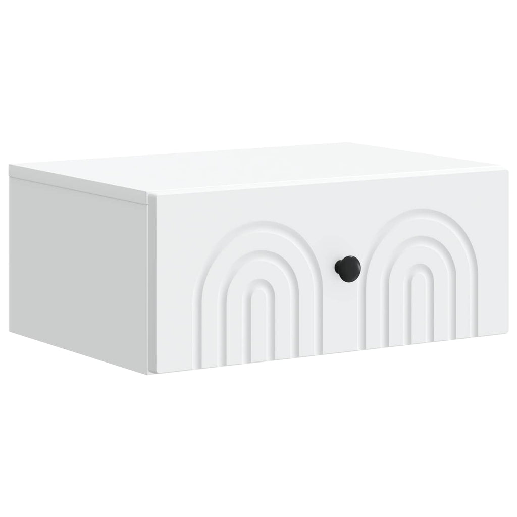 vidaXL Wisząca Szafka Nocna z szufladą 2 pcs Biały 49 x 34,5 x 20 cm