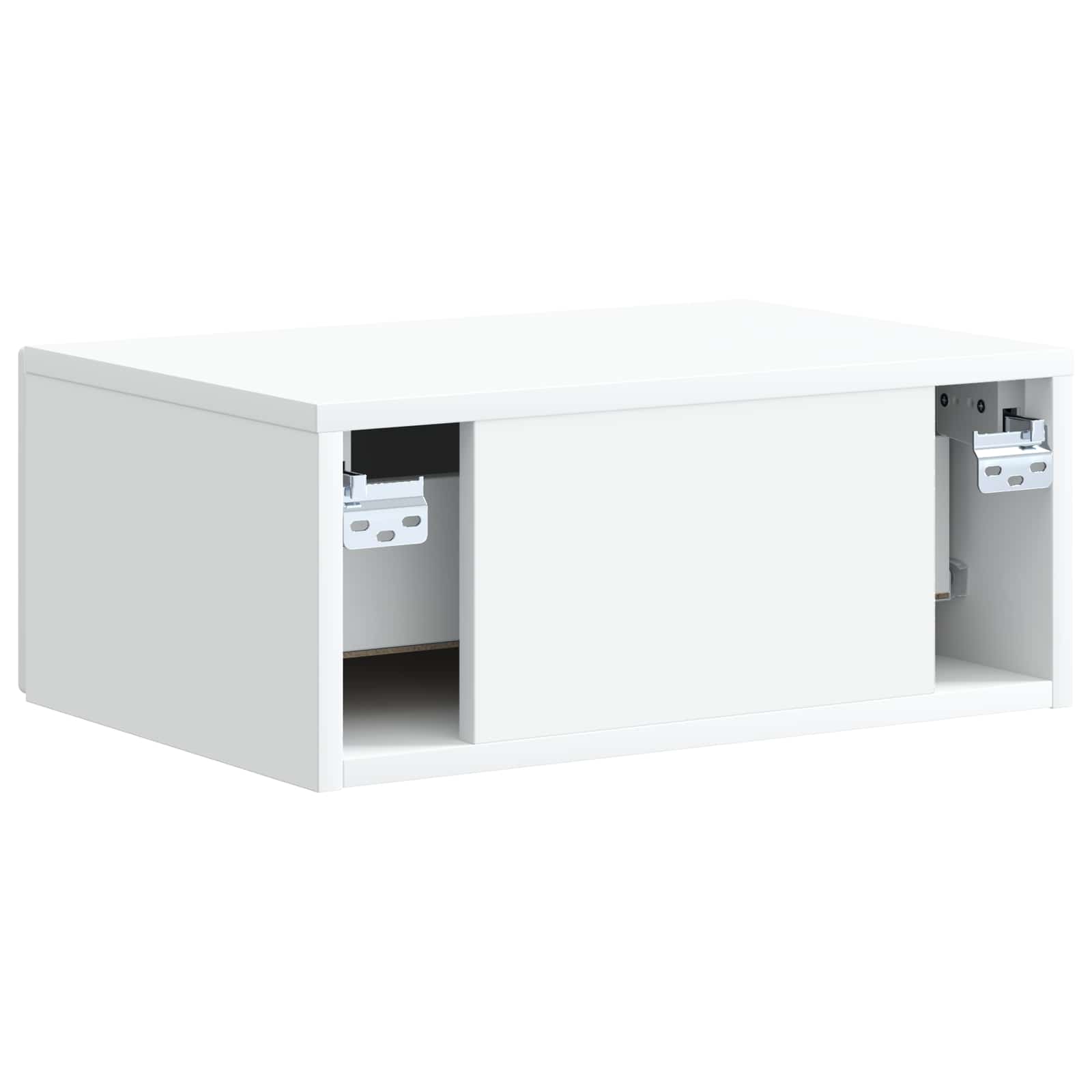 vidaXL Wisząca Szafka Nocna z szufladą 2 pcs Biały 49 x 34,5 x 20 cm