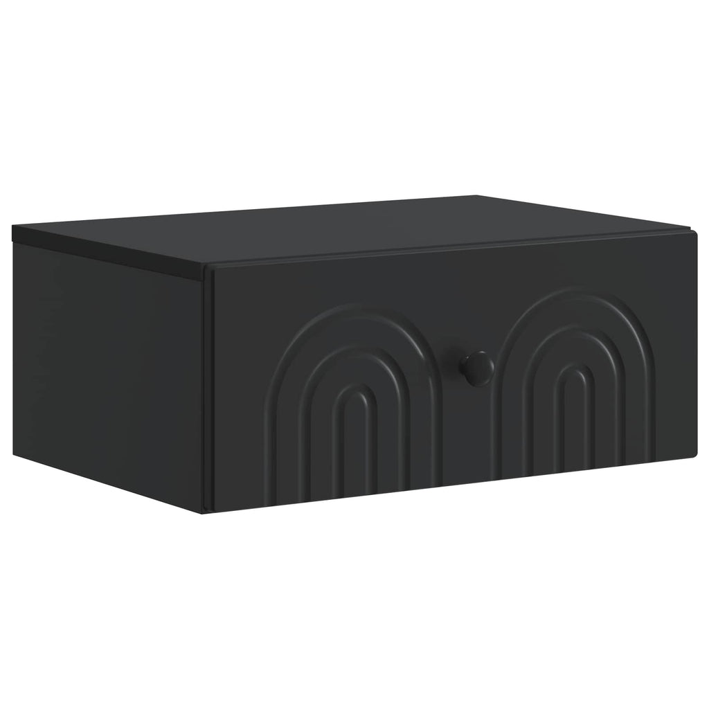 vidaXL Wisząca Szafka Nocna z szufladą 2 pcs Czarny 49 x 34,5 x 20 cm