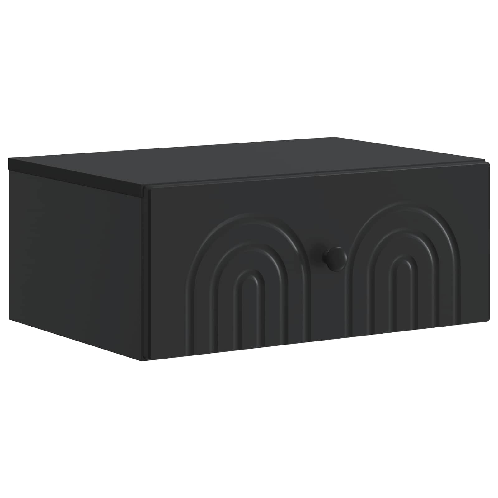 vidaXL Wisząca Szafka Nocna z szufladą 2 pcs Czarny 49 x 34,5 x 20 cm