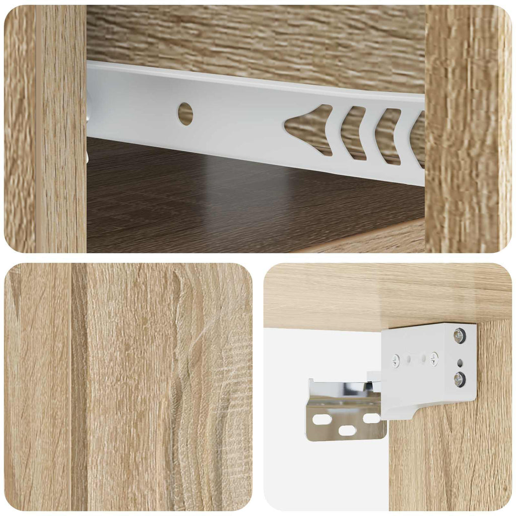 vidaXL Wisząca Szafka Nocna z szufladą dąb Sonoma 49 x 34,5 x 20 cm