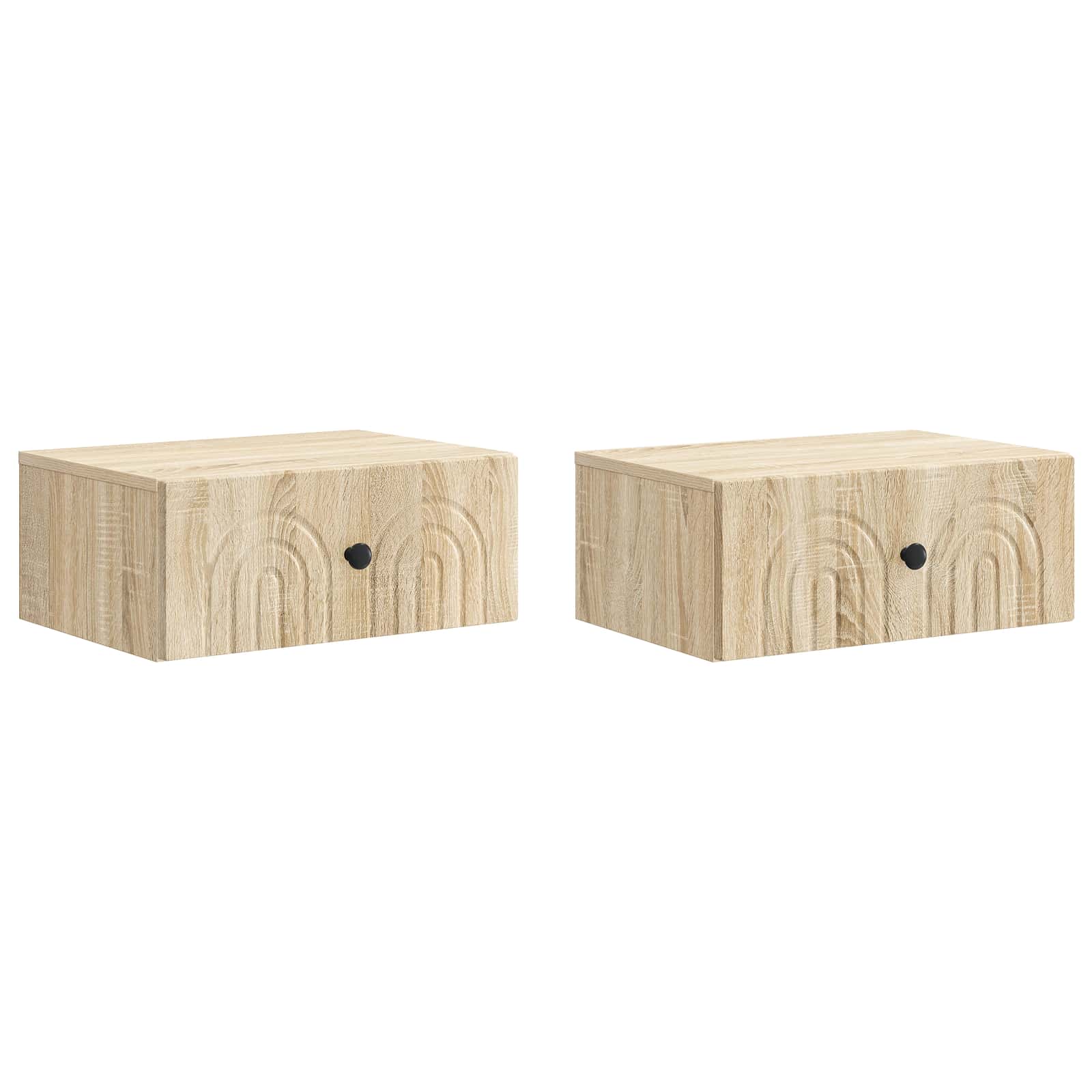 vidaXL Wisząca Szafka Nocna 2 pcs dąb Sonoma 49 x 34,5 x 20 cm