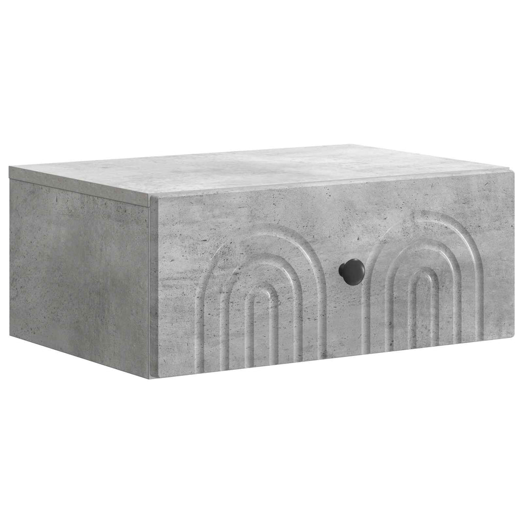 vidaXL Wisząca Szafka Nocna Betonowy szary 49 x 34,5 x 20 cm