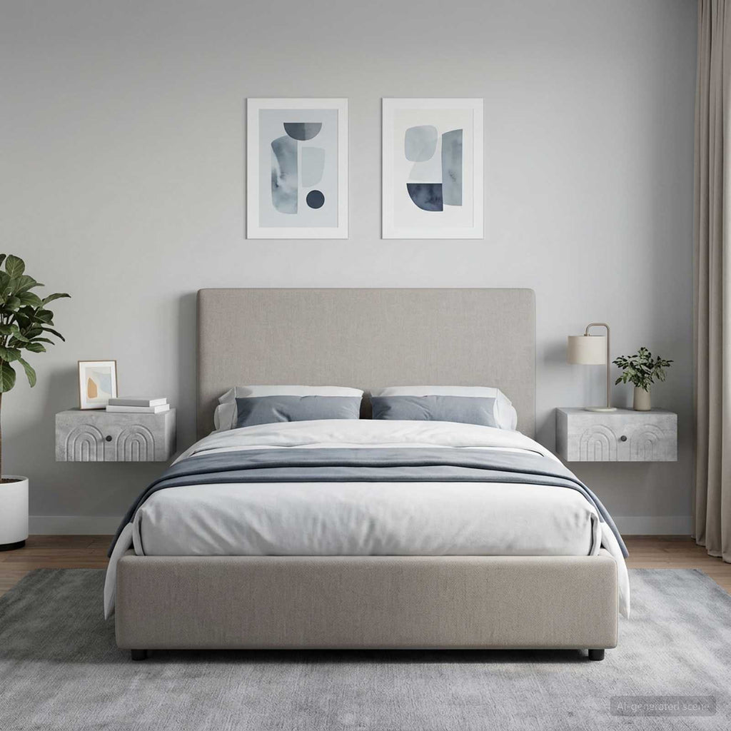 vidaXL Wisząca Szafka Nocna 2 szt. Betonowy szary 49 x 34,5 x 20 cm