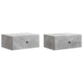 vidaXL Wisząca Szafka Nocna 2 pcs Betonowy szary 49 x 34,5 x 20 cm