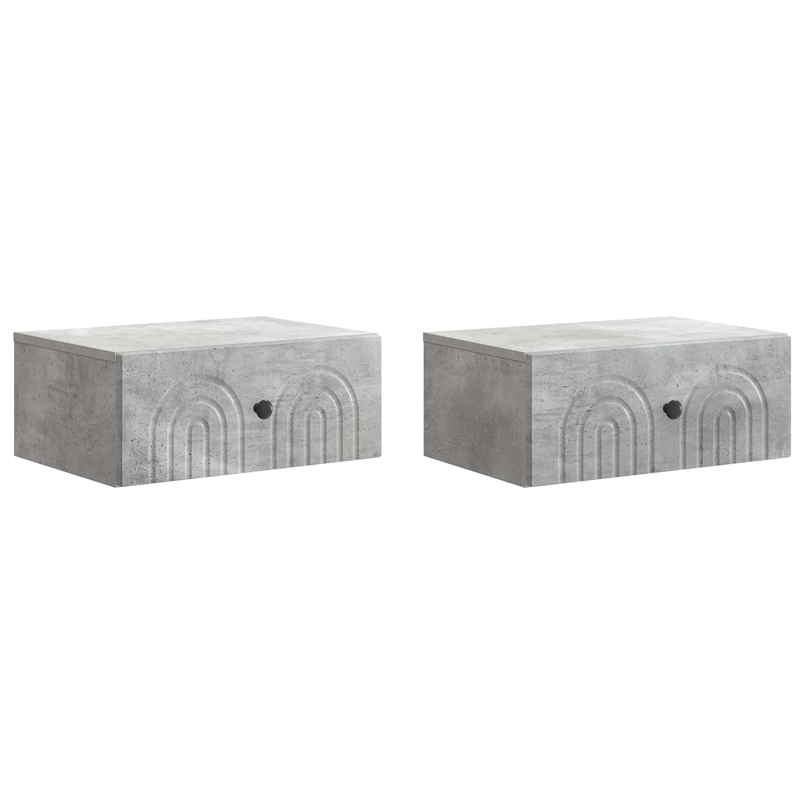 vidaXL Wisząca Szafka Nocna 2 pcs Betonowy szary 49 x 34,5 x 20 cm