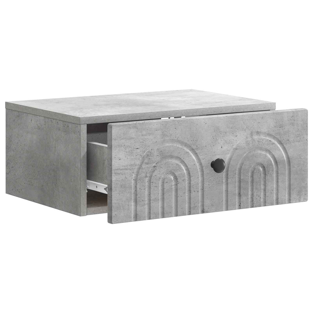 vidaXL Wisząca Szafka Nocna 2 pcs Betonowy szary 49 x 34,5 x 20 cm