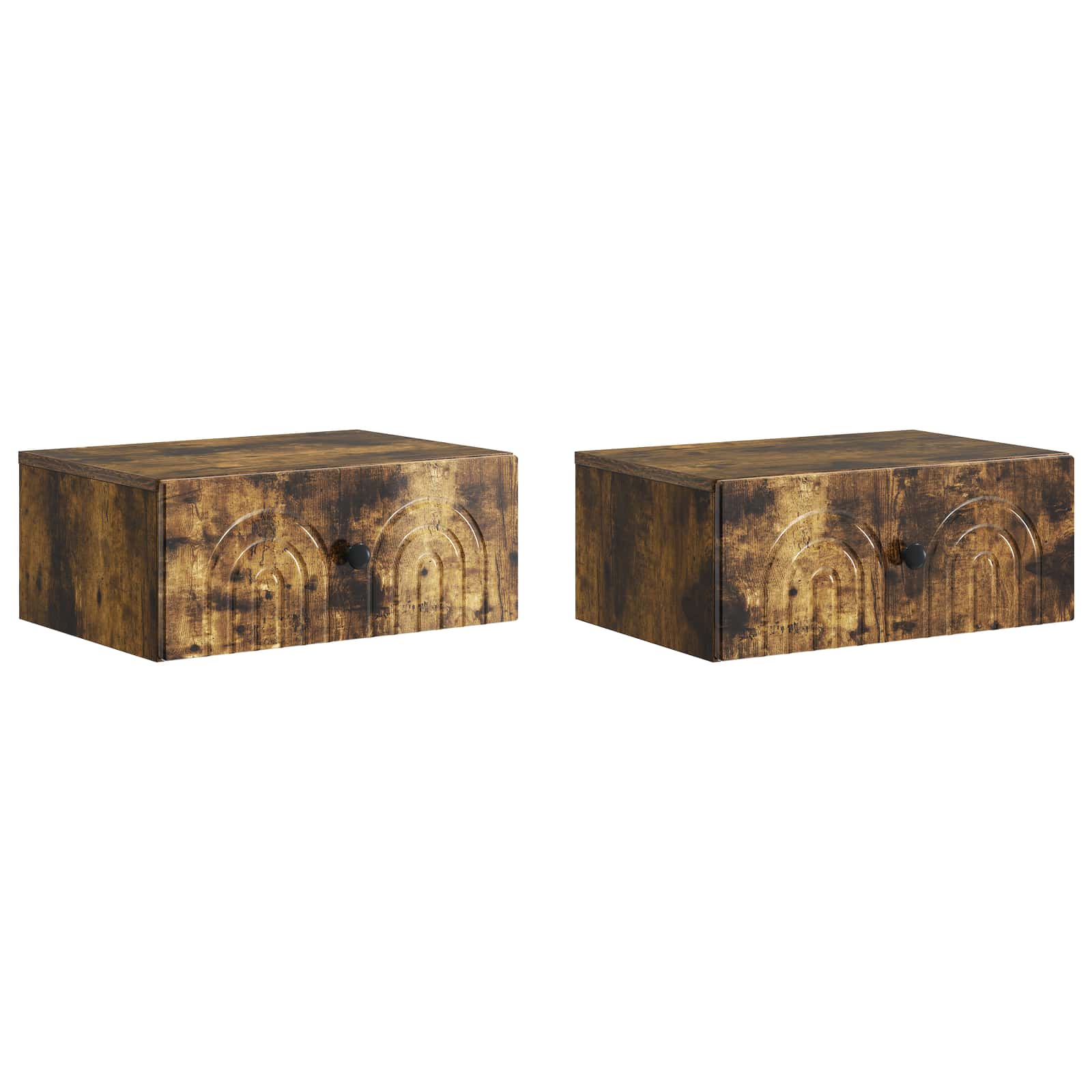 vidaXL Wisząca Szafka Nocna 2 pcs Dąb wędzony 49 x 34,5 x 20 cm